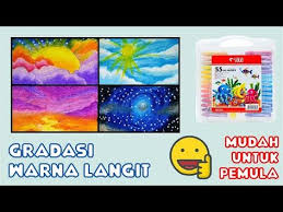 Mewarnai gradasi langit awan coloring sky clouds with crayon for. Gambar Gradasi Warna Langit Buku Gambar Mewarnai