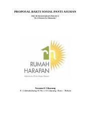 Kegiatan bakti sosial di panti asuhan aisyiyah muntok bangka barat. Proposal Bakti Sosial Panti Asuhan Proposal Bakti Sosial Panti Asuhan The Humanitarian Project U201cbe A Human For Humanity U201d Asrama 6 Cikarang Jl Course Hero