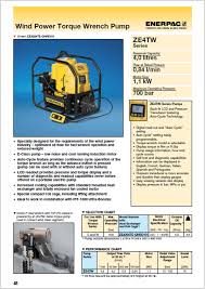 Enerpac Ze Series Wind Power Torque Wrench Pumps Hyquip