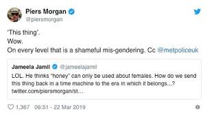 Piers morgan has been called by some the other simon cowell. indeed, his role on america's got talent is to provide brutally honest (and often moderately rude). Piers Morgan Reports Jameela Jamil To The Police As Epic Twitter Feud Gets Nasty Mirror Online