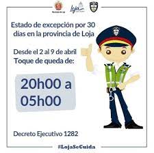 Estudian extender toque de queda hasta medianoche. Notiloja Del 2 Al 9 De Abril El Gobierno Nacional Decreta Toque De Queda En Loja No Se Podra Movilizar De 20h00 A 05h00 Evitasanciones Lojasecuida Facebook