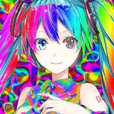 Miku Rainbowcore Pink Wallpaper Anime Hello Kitty Iphone Wallpaper Glitchcore Anime Icons