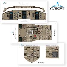 Air conditioning that won't make you feel dehydrated. Avsoft B767 300 Cockpit Poster Set