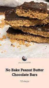 No Bake Peanut Butter Chocolate Bars By Anfal Jumprope Peanut Butter Chocolate Bars Yummy Desserts Easy Peanut Butter Recipes
