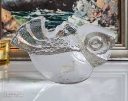 Vintage Mid Century Modern Crystal Glass Fish Skruf Sweden - Etsy
