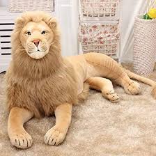 Simulation Animal Doll Big Lion Large Lying Lion Plush Toy Doll Doll 53 cm  A : Amazon.com.au: Toys & Games
