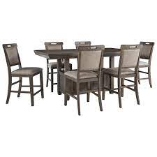 (24) concord 7 piece extension counter set with upholstered back stools $1,915. Benchcraft By Ashley Johurst 7 Piece Counter Height Dining Set Royal Furniture Pub Table And Stool Sets