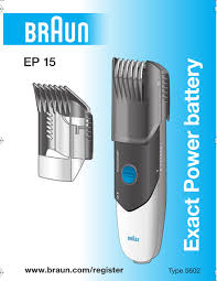 Braun Exact Power Battery Ep 15 User Manual Pdf Download Manualslib