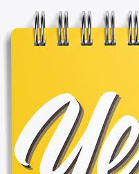 Download Notebook Mockup In Stationery Mockups On Yellow Images Object Mockups PSD Mockup Templates