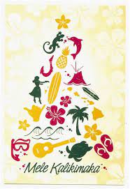 Unique handmade hawaiian jewelry created by local artist designed to portray a sense of luxury and hawaiian style. Hawaiian Gift Tree Christmas Cards 10