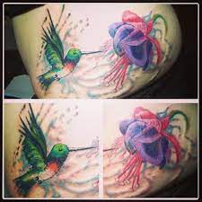 Hummingbird And Fuschia Tattoo Inkspiration Pinterest Tattoos Hummingbird Tattoo Flower Tattoo Designs