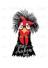 Bird With Crazy Hair Cartoon Crazy Chicken Png Digital Art Red Bandana Women For Etsy In 2020 Digital Art Printable Art Red Bandana
