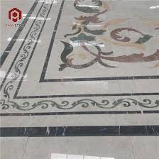 Marble flooring tiles come in varying colors and surface patterns. Marble Floor Waterjet Medallion Flower Pattern Design Paiastone Com