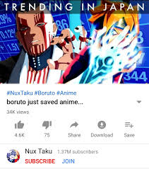 Naruto was a young shinobi with an incorrigible knack for mischief. So Nux Taku Just Made A Sarcastic Video On Boruto Saving Anime What Are Your Options On This Video If You All Watched It Boruto