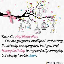 Check spelling or type a new query. Happy Birthday Sister Funny Image With Name