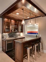 Barn Wood On The Ceiling Of This Home Bar Completes The Look Bars For Home Basement Bar Designs Basement Remodeling