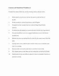 Semicolons And Colons Worksheet Fresh Semicolons And Colons Worksheet Chessmuseum Template Library In 2020 Comma And Semicolon Worksheets For Kids Semicolon