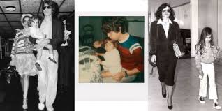 Bianca Jagger and Mick Jagger holding their toddler daughter Jade ...