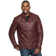 Men S Xray Slim Fit Faux Leather Moto Jacket Kohls In 2021 Leather Moto Jacket Faux Leather Moto Jacket Moto Jacket