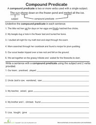 Great Grammar Compound Predicates Worksheet Education Com Compound Predicates Compound Subjects And Predicates Subject And Predicate Worksheets