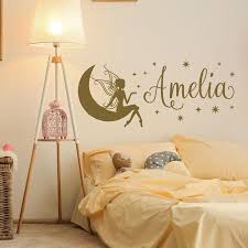 Name Wall Decal Girl Fairy Wall Decal Name Fairy Wall Etsy Girls Room Decor Name Wall Decals Guest Room Decor