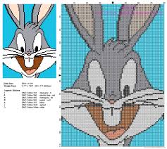 With over 200 designs, you'll find something here that is perfect for your next cross stitch project. Bugs Bunny Looney Tunes Cartoon Character In A Light Blue Tile Free Cross Stitch Pattern Free Cross Stitch Patterns Simple Unique Alphabets Baby