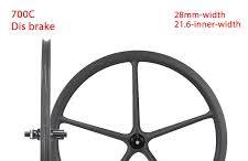 LightCarbon Ultra Light 5-Spoke Carbon Wheels 700C Five ...