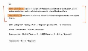 How can specific heat capacity be measured? Solved An Alternative Approach To Bomb Calorimetr