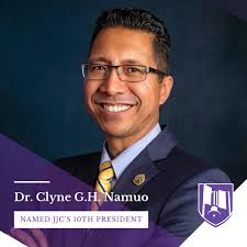 Please join us in congratulating Dr. Clyne G.H. Namuo, named the 10th  president of Joliet Junior College! The JJC Board of Trustees unanimously  approved Namuo's appointment at the April 13 board meeting.