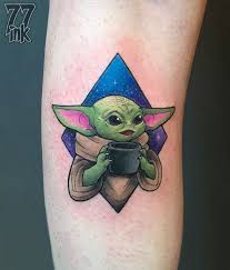 Updated 40 Baby Yoda Tattoos November 2020 Star Wars Tattoo Mandalorian Tattoo Star Wars Love