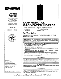 Kenmore 153 337002 Water Heater User Manual Manualzz Com