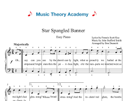 Harmonized by arthur edward johnstone. Star Spangled Banner Music Theory Academy Easy Piano Sheet Music