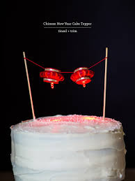 Diy Chinese New Year Cake Topper Tinselandtrim In 2020 Chinese New Year Cake New Year S Cake Cake Toppers