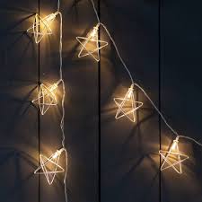 20 Silver Geometric Star Fairy Lights Fairy Lights Bedroom Fairy Lights Christmas Light Installation