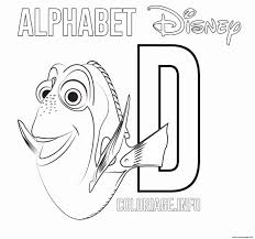 More 100 images of different animals for children's creativity. D For Dory Coloring Pages Printable