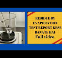 residue by evaporation test Report kese banate hai || How to make residue  by evaporation test report