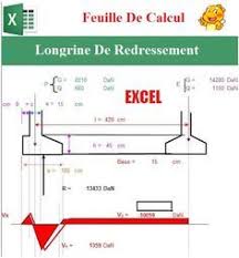 Feuille De Calcul Excel Longrine De Redressement Lire Longrine De En 2020 Calcul Genie Civil Planning Chantier