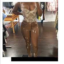 Beige Latex Pants Quality Assurance Protein Burger Com