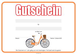 Geburtstag hast du, 60 jahr'! Gutschein Fahrrad Cityrad Pdf Vorlage Zum Ausdrucken