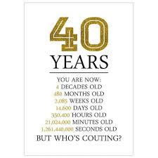 Yeah, in terms of age, forty may sound a bit scary, but at the end of the day it's just a number. Happy 40th Birthday Card 40th Birthday Gifts For Women Men Etsy In 2021 40th Birthday Cards 60th Birthday Cards 30th Birthday Cards