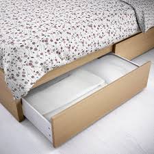 Malm Underbed Storage Box For High Bed White Stained Oak Veneer Ca Ikea Malm Bed Frame Under Bed Storage Malm Bed