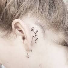60 Gorgeous Behind Of The Ear Tattoos That Are So Rare And Cute Behind Ear Tattoos Behind Ear Tattoo Small Flower Tattoo Ear