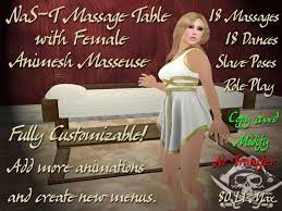 Cotton massage table headrest face cradle cover lilac purple. Second Life Marketplace Nas T Animesh Massage Table Masseuse With Female Attendant Toga Clad Dances Poses
