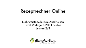Die grundeinheit der länge ist der meter. Nahrwerttabelle Zum Ausdrucken Pdf Archive Rezeptrechner