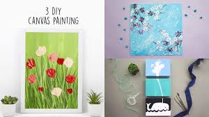 Find and save ideas about diy canvas on pinterest. 3 Diy Canvas Painting Acrylic Painting Home Decor Youtube
