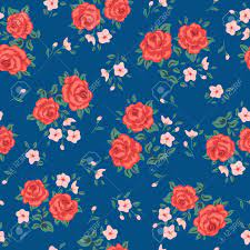 Black and white engraved ink art. Flower Seamless Pattern Vector Simple Floral Print With Rose Royalty Free Cliparts Vectors And Stock Illustration Image 58289239