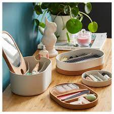 Saxborga Kasten Mit Spiegeldeckel Kunststoff Kork 24x17 Cm Ikea Osterreich Kontaktlinsen Kork Ikea