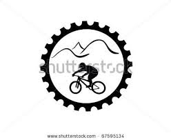 Bicycle Gear With Mountain Bike Rider Bicycle Gear Mountain Biking Bike Drawing Simple