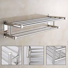 Check spelling or type a new query. Dilwe Stainless Steel Bath Towel Rack Bathroom Shelf With Double Towel Bar Storage Organizer Contemporary Hotel Square Style Wall Mount Walmart Com Walmart Com