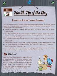Computer Eye Strain Is Very Common So Here S An Eye Care Tips For Computer Users Augen Pflege Tipps Pflege